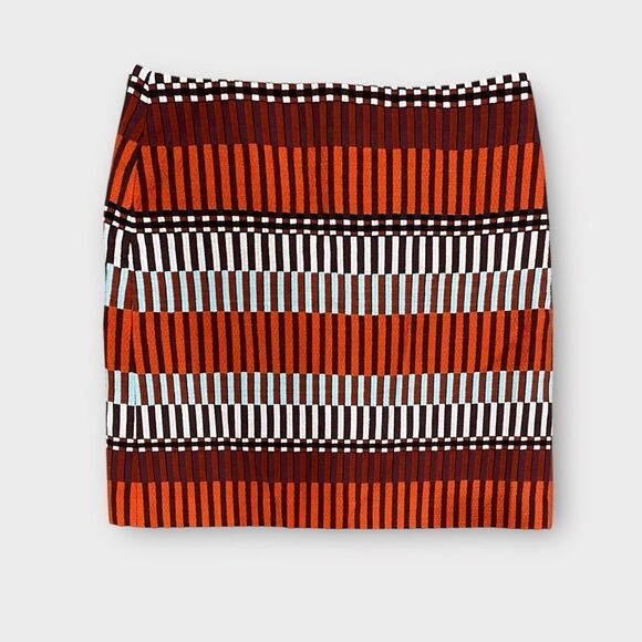 Ann Taylor Colored Striped A-Line Skirt Size 10 - Picture 2 of 7